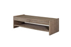 Wood Top 2 Drawer Cocktail Table - Cocoa Finish.