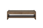 Wood Top 2 Drawer Cocktail Table - Cocoa Finish.