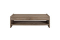 Wood Top 2 Drawer Cocktail Table - Cocoa Finish.