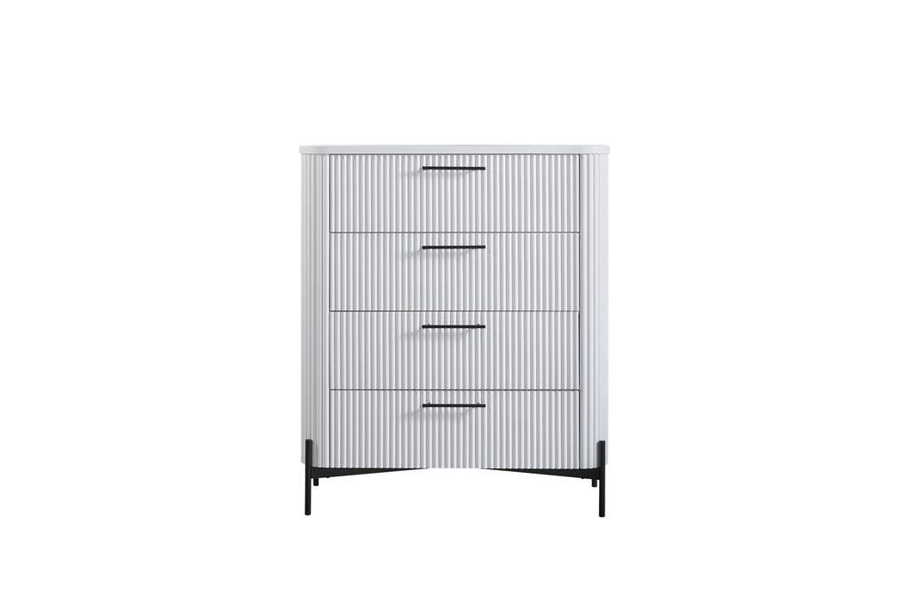 4 Drawer Chest - White