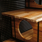 55.12 "Spacious Cat House with Tempered Glass, for Living Room, Hallway, Study and Other Spaces - Groovy Boardz