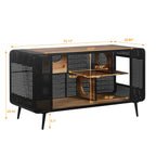 55.12 "Spacious Cat House with Tempered Glass, for Living Room, Hallway, Study and Other Spaces - Groovy Boardz