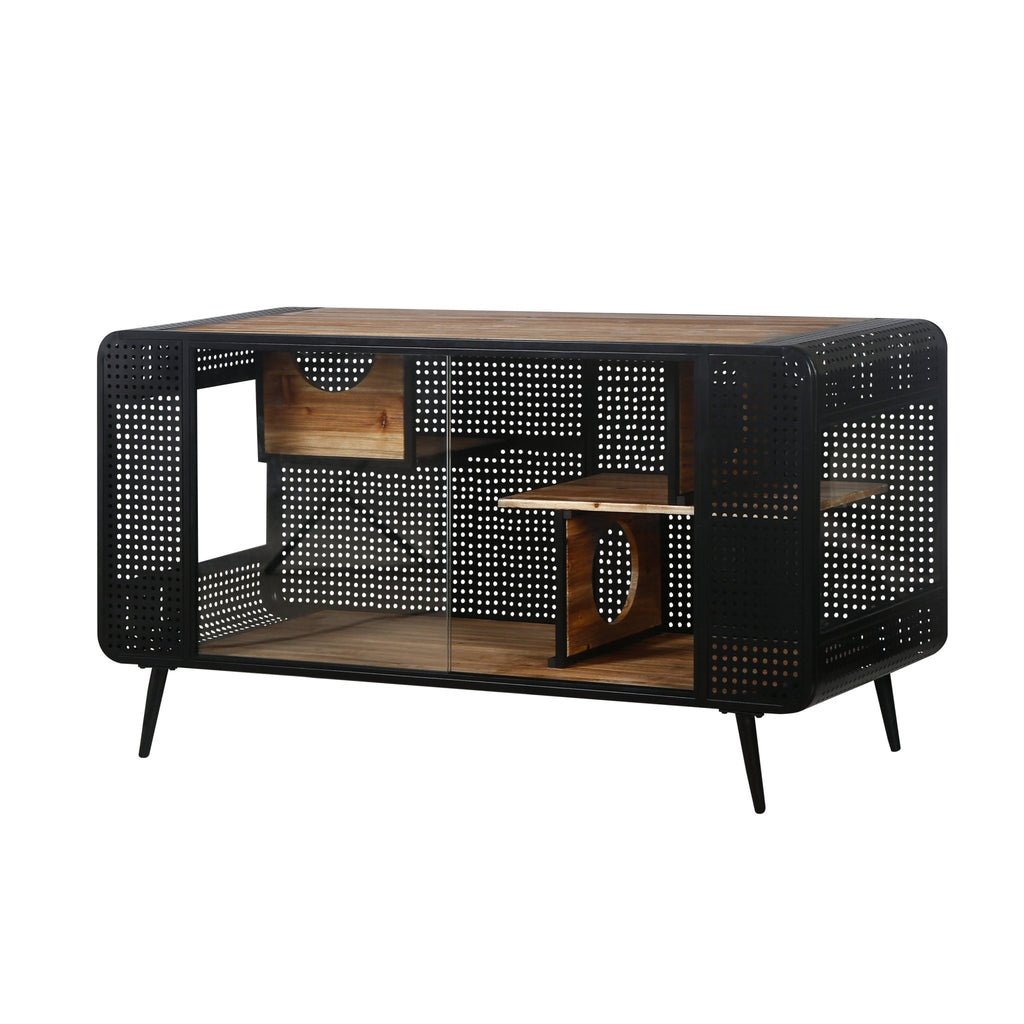 55.12 "Spacious Cat House with Tempered Glass, for Living Room, Hallway, Study and Other Spaces - Groovy Boardz