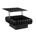 Square Lift-Top Coffee Table with Solid Wood Frame and Hidden Storage Coffee Table
