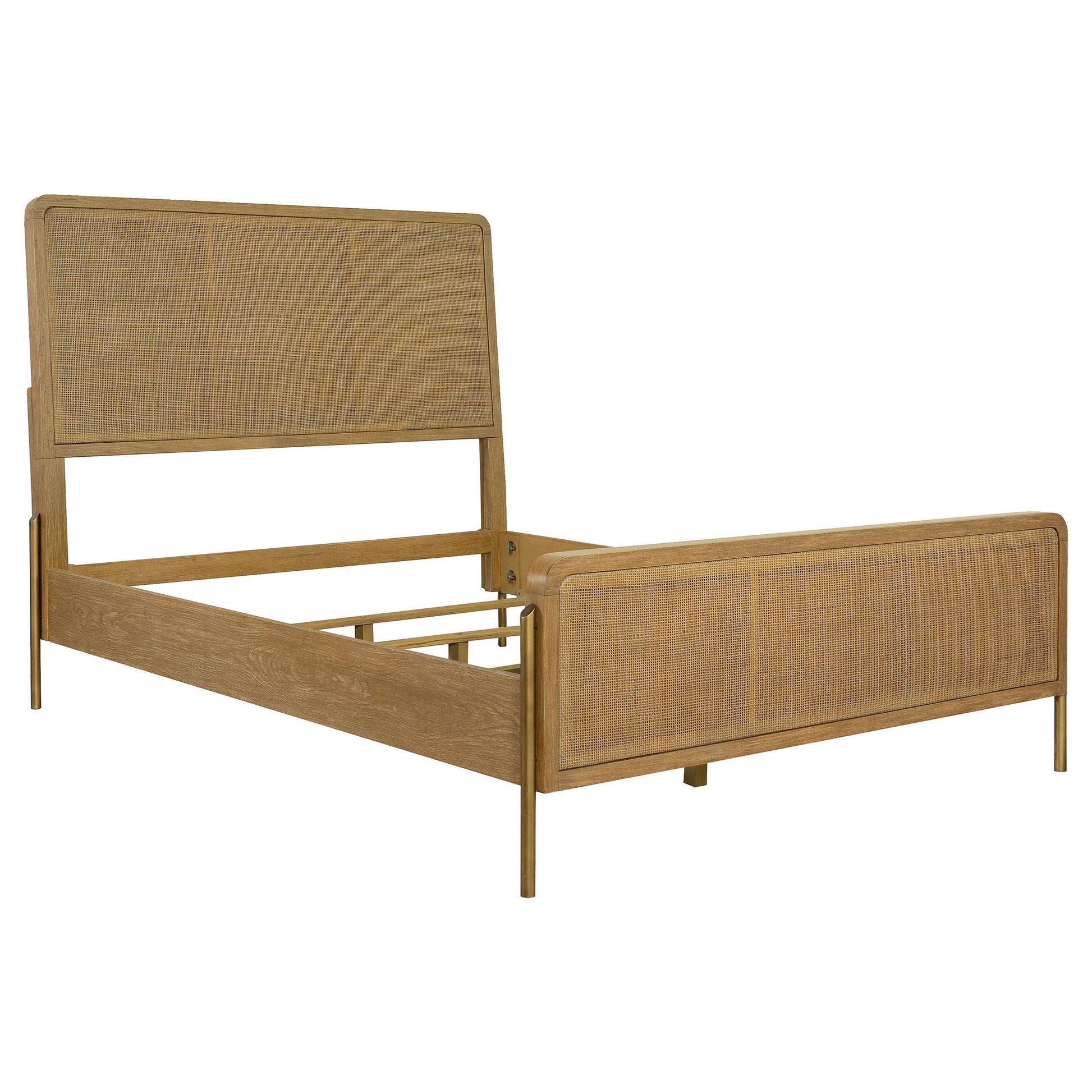Stevie Sand Wash/Natural Cane 4-piece Queen Rattan Bedroom Set Bedroom Set
