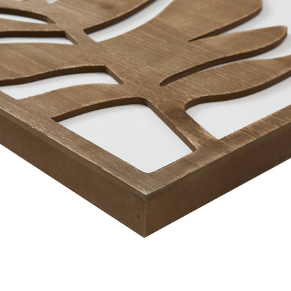 Birch Botanical Two-tone Wood Panel Wall Décor Set Wall Decor