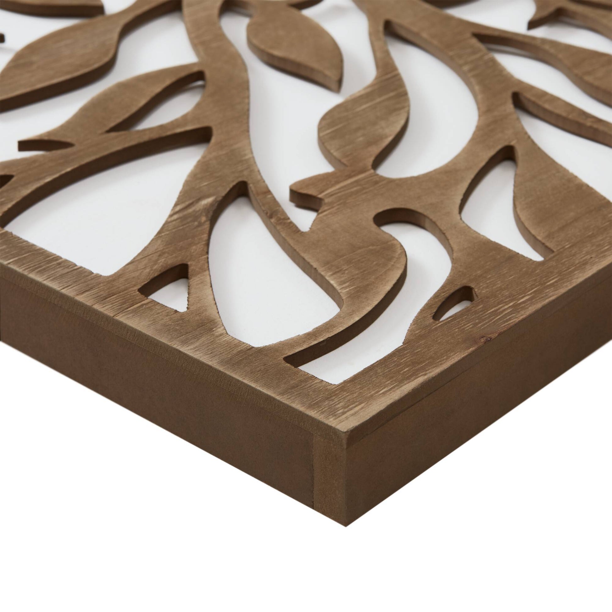 Birch Botanical Two-tone Wood Panel Wall Décor Set Wall Decor