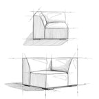 Stylish Modern Brown Wood Rex Modular Corner Sofa Unit.
