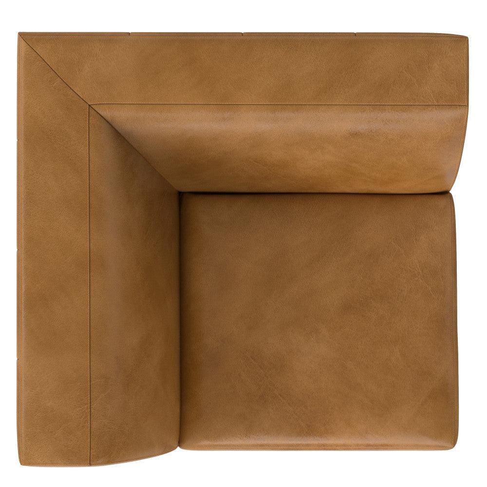 Stylish Modern Brown Wood Rex Modular Corner Sofa Unit.