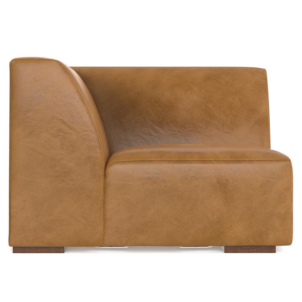 Stylish Modern Brown Wood Rex Modular Corner Sofa Unit.