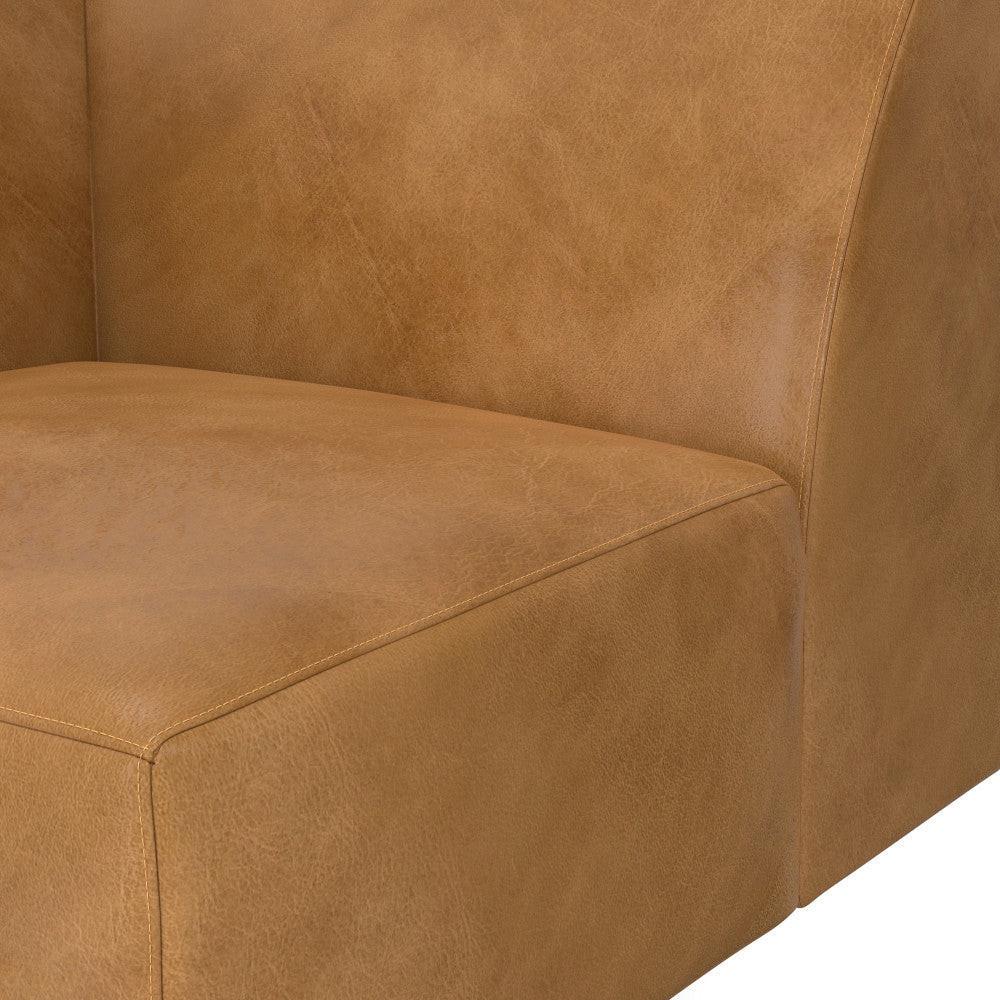 Stylish Modern Brown Wood Rex Modular Corner Sofa Unit.