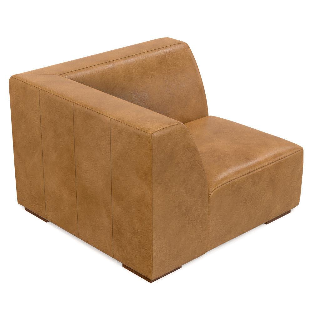 Stylish Modern Brown Wood Rex Modular Corner Sofa Unit.