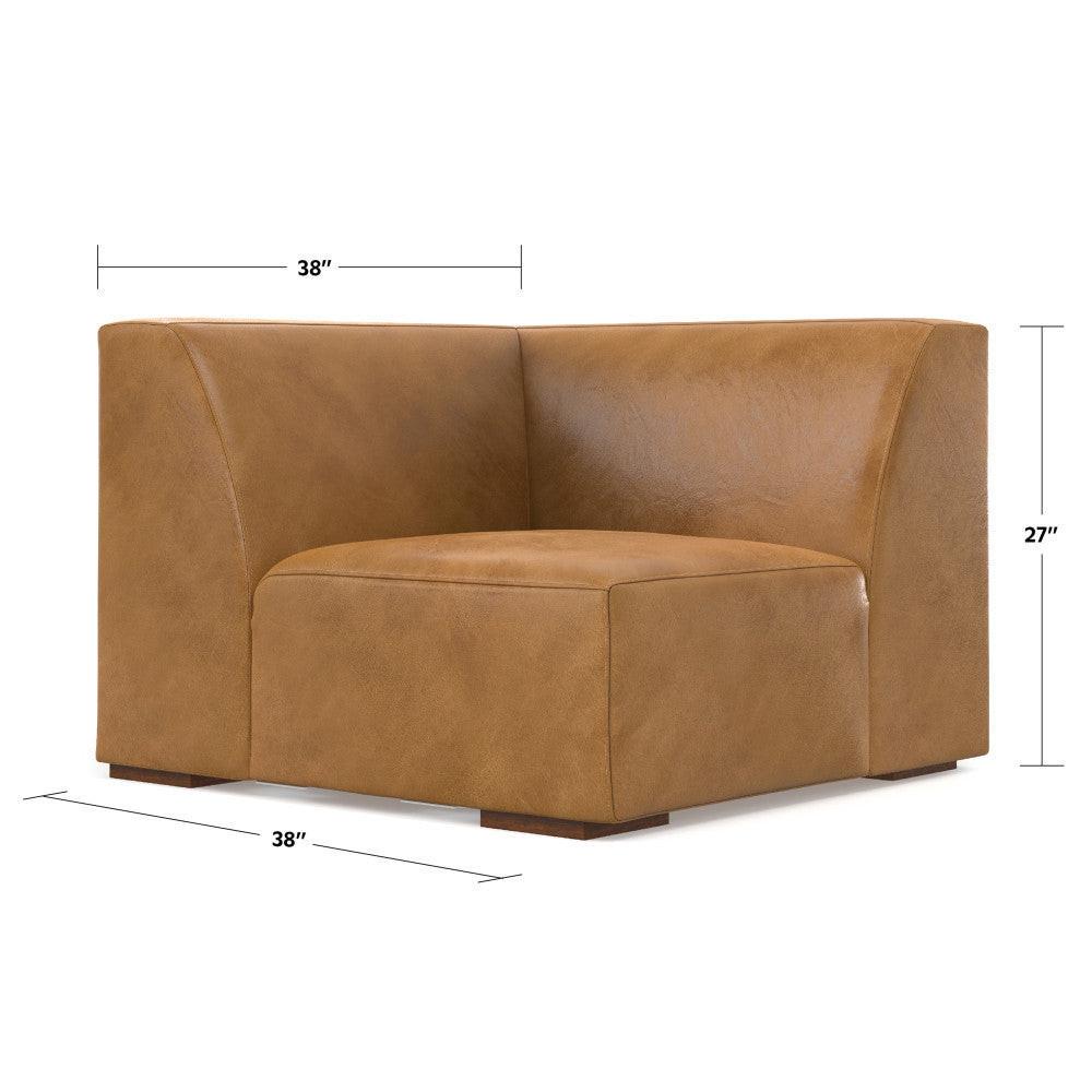 Stylish Modern Brown Wood Rex Modular Corner Sofa Unit.