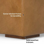 Stylish Modern Brown Wood Rex Modular Corner Sofa Unit.