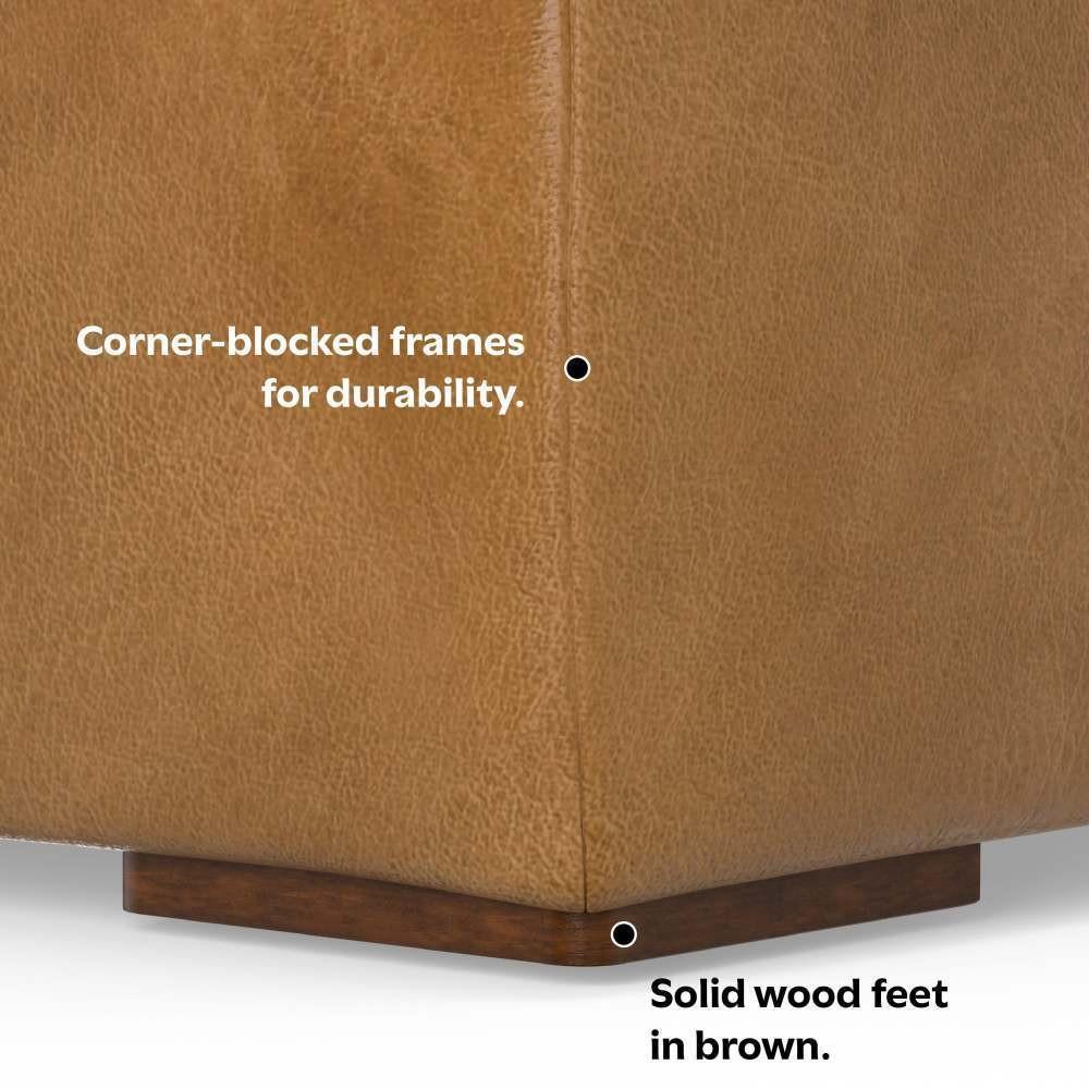 Stylish Modern Brown Wood Rex Modular Corner Sofa Unit.