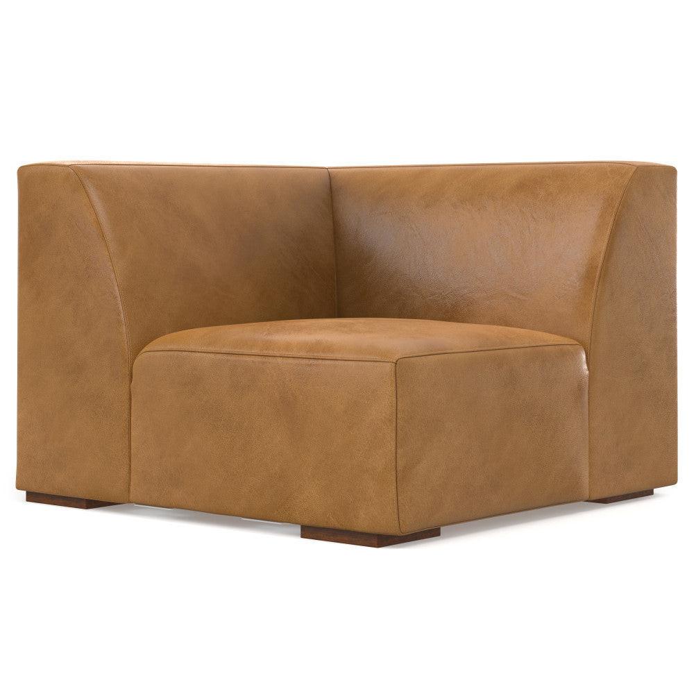 Stylish Modern Brown Wood Rex Modular Corner Sofa Unit.