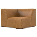 Stylish Modern Brown Wood Rex Modular Corner Sofa Unit.