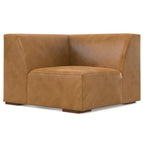 Stylish Modern Brown Wood Rex Modular Corner Sofa Unit.
