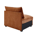 Armless sofa Velvet-Orange