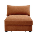 Armless sofa Velvet-Orange