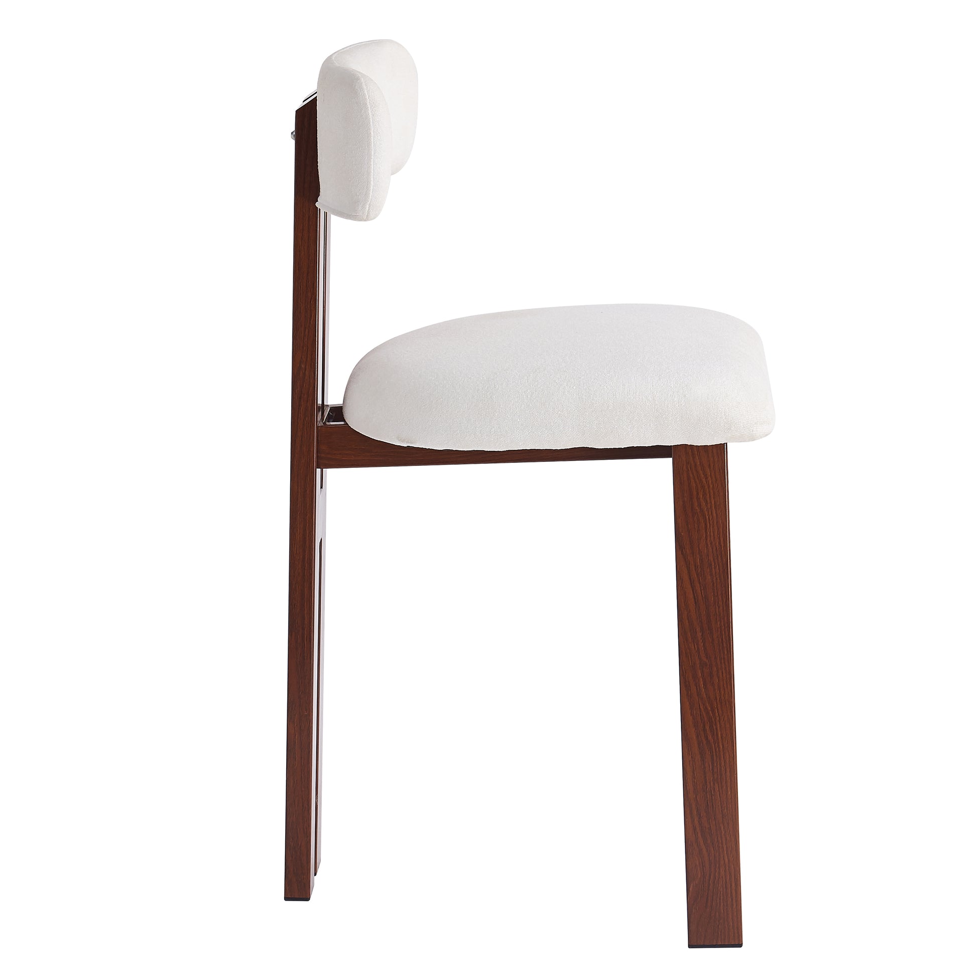 26.5'' Stylish Round Stools with Low Back - Comfortable Upholstered Seat & Black Metal Frame for Kitchen & Dining