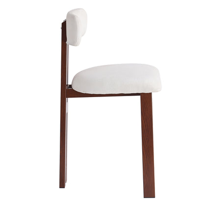 26.5'' Stylish Round Stools with Low Back - Comfortable Upholstered Seat & Black Metal Frame for Kitchen & Dining