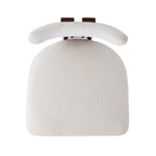 26.5'' Stylish Round Stools with Low Back - Comfortable Upholstered Seat & Black Metal Frame for Kitchen & Dining