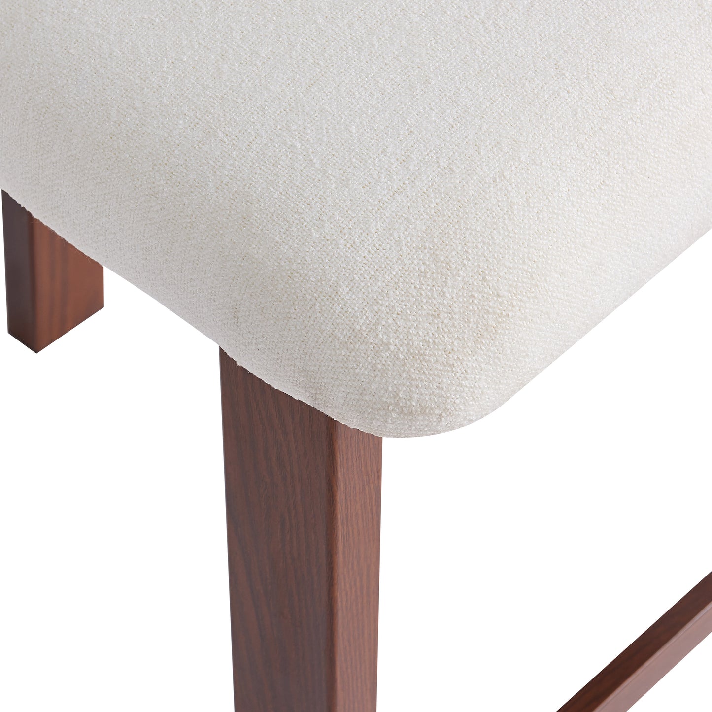 26.5'' Stylish Round Stools with Low Back - Comfortable Upholstered Seat & Black Metal Frame for Kitchen & Dining