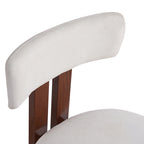 26.5'' Stylish Round Stools with Low Back - Comfortable Upholstered Seat & Black Metal Frame for Kitchen & Dining