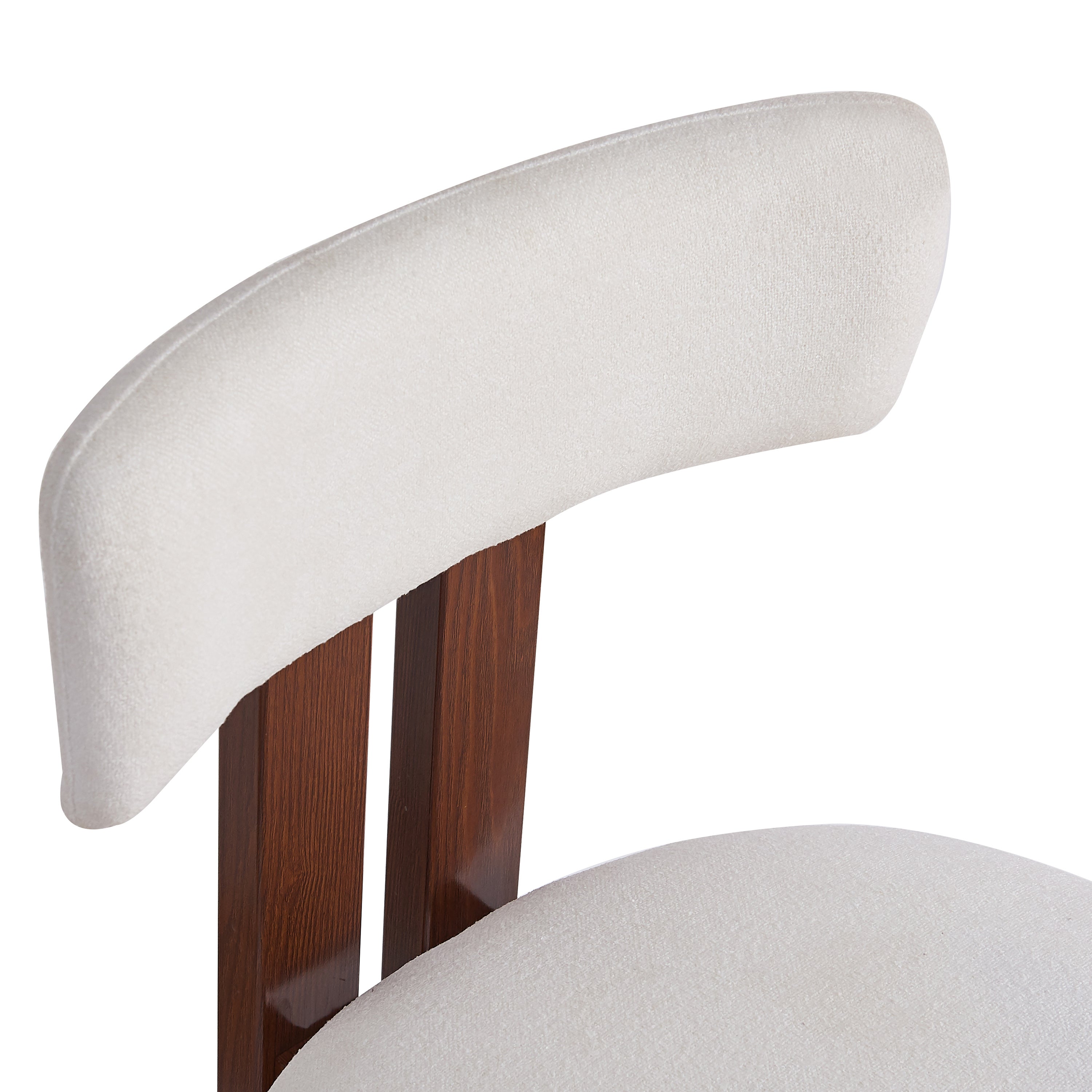 26.5'' Stylish Round Stools with Low Back - Comfortable Upholstered Seat & Black Metal Frame for Kitchen & Dining