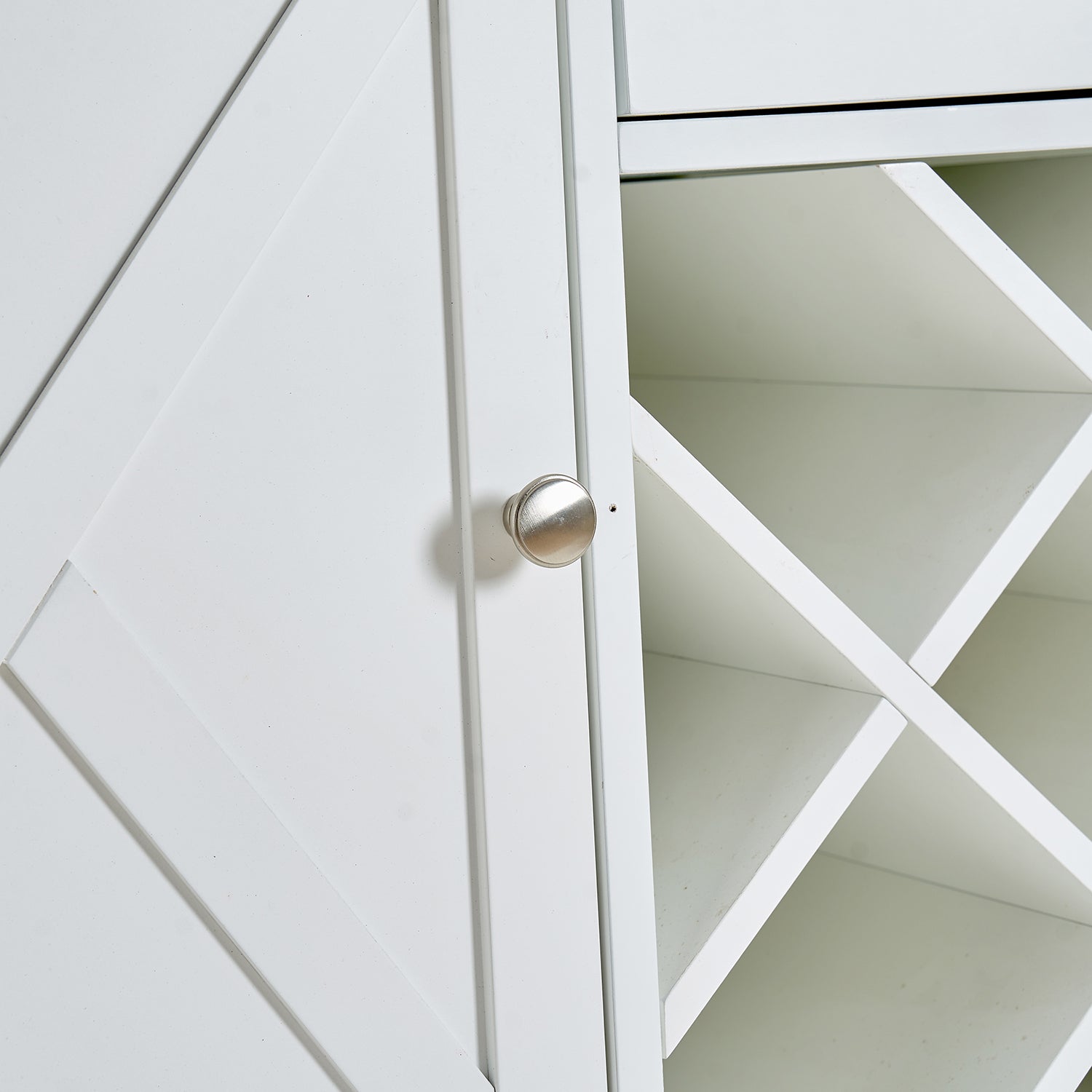 Bar cabinet Console Table with 2-Door Cabinet & 1 Drawers, Coffee Bar, Wine rack,Entryway Table with Storage Shelf, Sofa Tables Buffet Sideboard for Kitchen, Hallway, Dining, Living Room, White