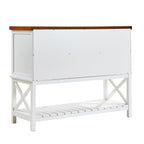 Bar cabinet Console Table with 2-Door Cabinet & 1 Drawers, Coffee Bar, Wine rack,Entryway Table with Storage Shelf, Sofa Tables Buffet Sideboard for Kitchen, Hallway, Dining, Living Room, White