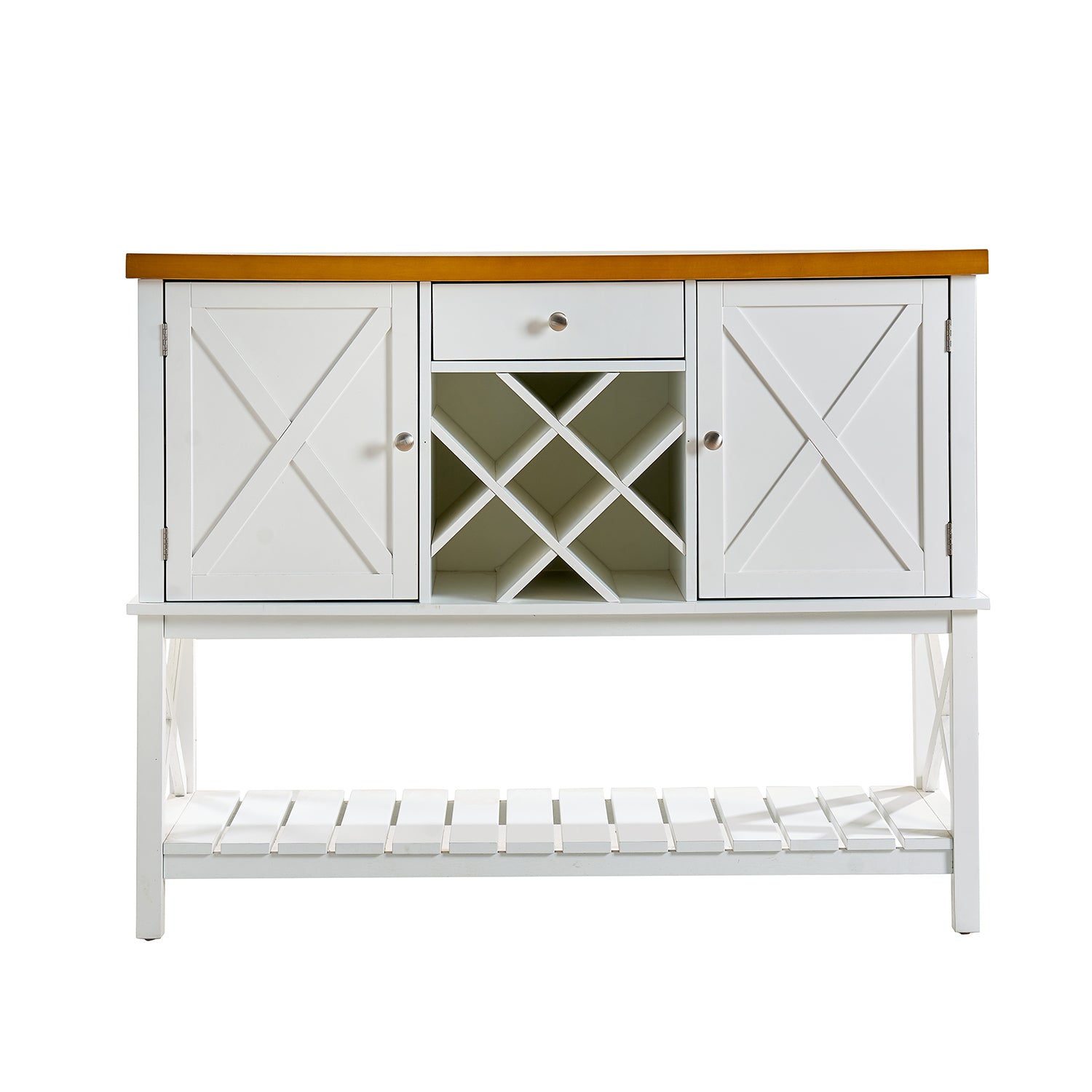 Bar cabinet Console Table with 2-Door Cabinet & 1 Drawers, Coffee Bar, Wine rack,Entryway Table with Storage Shelf, Sofa Tables Buffet Sideboard for Kitchen, Hallway, Dining, Living Room, White