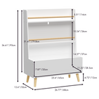 Kids Bookshelf, Book and Magazine Rack, Book Organizer, toy Storage Cabinet Organizer, White - Groovy Boardz