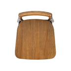 Sven 26.5' Modern Minimalist Low Back Wood Counter Stool, Dark Brown Walnut