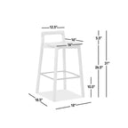 Sven 26.5' Modern Minimalist Low Back Wood Counter Stool, Dark Brown Walnut