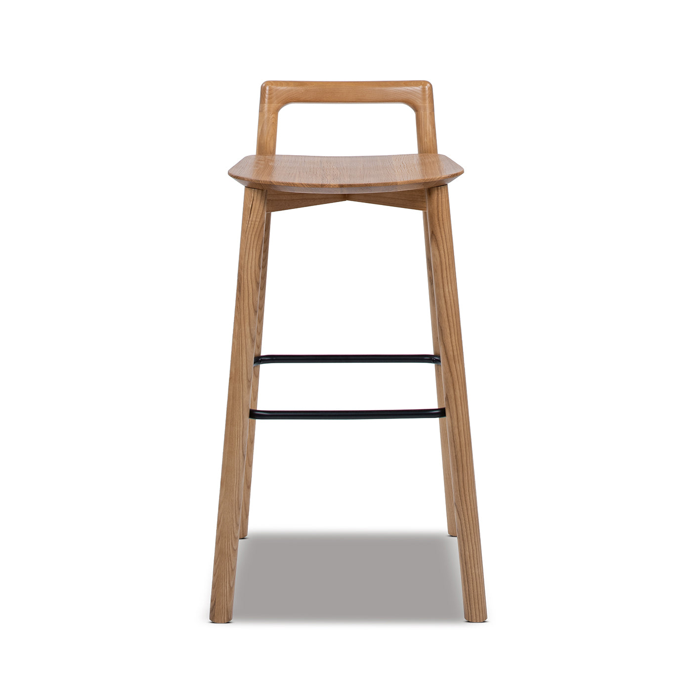 Sven 30' Modern Minimalist Low Back Wood Barstool, Natural Blonde Ash Wood Bar Stools