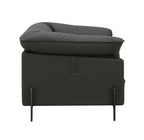 Tadi Black Top Grain Leather Chair