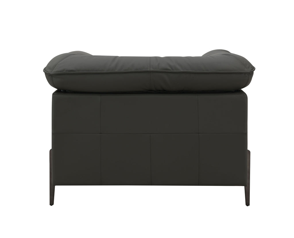 Tadi Black Top Grain Leather Chair