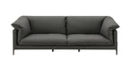 Tadi Black Top Grain Leather Sofa