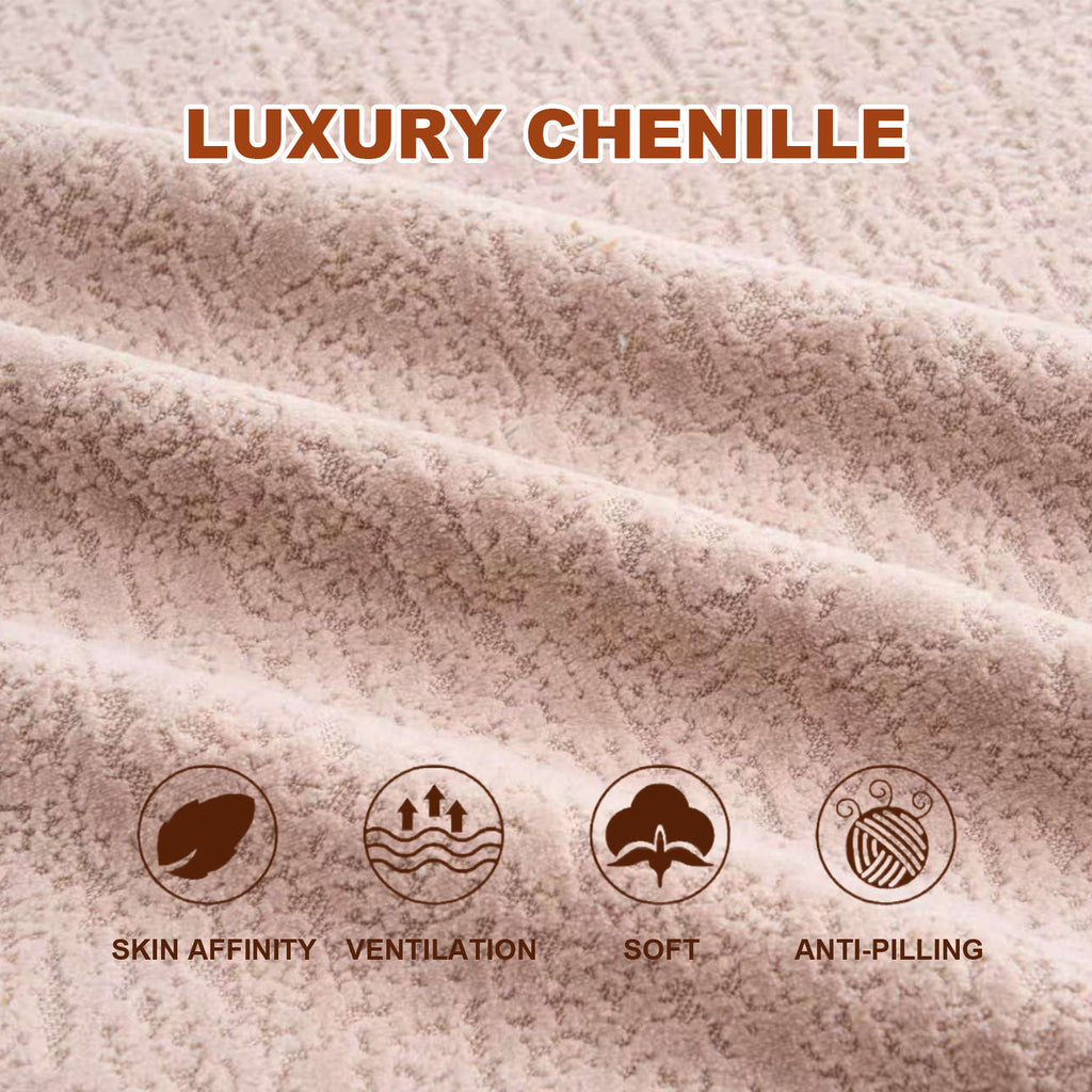 Tai Chi Inspired LY-042 S-Curved Chenille Sectional Sofa, Dual-Depth, Beige, Compact Design, No Assembly, 66.9' L