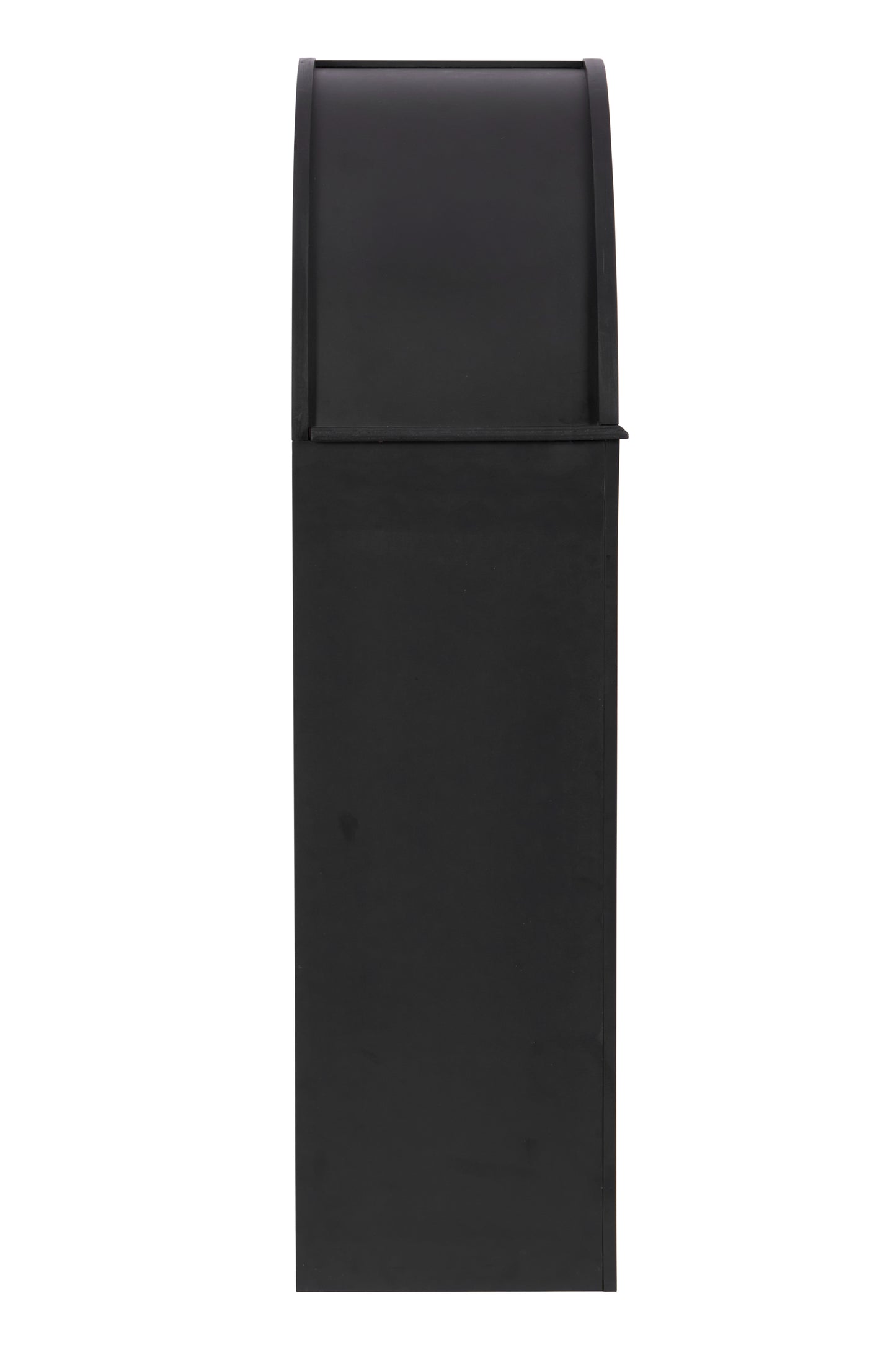 Bookcase, 4-Shelf Tall Bookshelf, 45.66' Wood Open Display Floor Arched Bookcase, Large Storage Organizer for Library, Bedroom, and Living Room (Black)