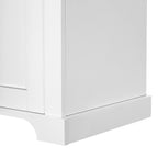 67.2' Tall Bathroom Storage Cabinet with Tempered Glass Doors, Adjustable Shelves & Drawer – Modern Freestanding Linen Tower, Soft-Close Design
