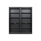 83' Tall Wood Bookcase Suite with light strip ,5-Tier Home Decor Bookcase Suite with Adjustable Shelves,Storage Organizer,Free Standing Storage Shelves Suite for Living Room,Home Office,Black