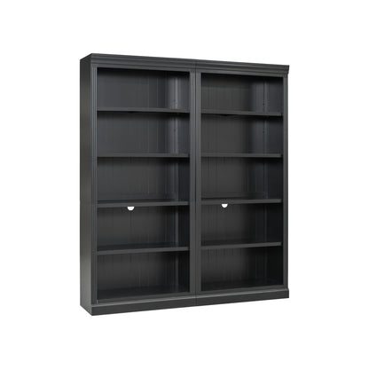 83' Tall Wood Bookcase Suite with light strip ,5-Tier Home Decor Bookcase Suite with Adjustable Shelves,Storage Organizer,Free Standing Storage Shelves Suite for Living Room,Home Office,Black