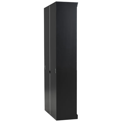 83' Tall Wood Bookcase Suite with light strip ,5-Tier Home Decor Bookcase Suite with Adjustable Shelves,Storage Organizer,Free Standing Storage Shelves Suite for Living Room,Home Office,Black