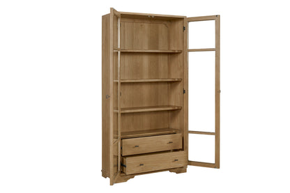 Tall Display Cabinet - Cashew Bookshelf