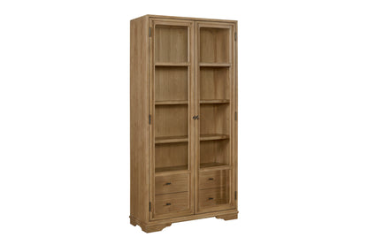 Tall Display Cabinet - Cashew Bookshelf