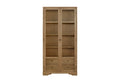 Tall Display Cabinet - Cashew Bookshelf