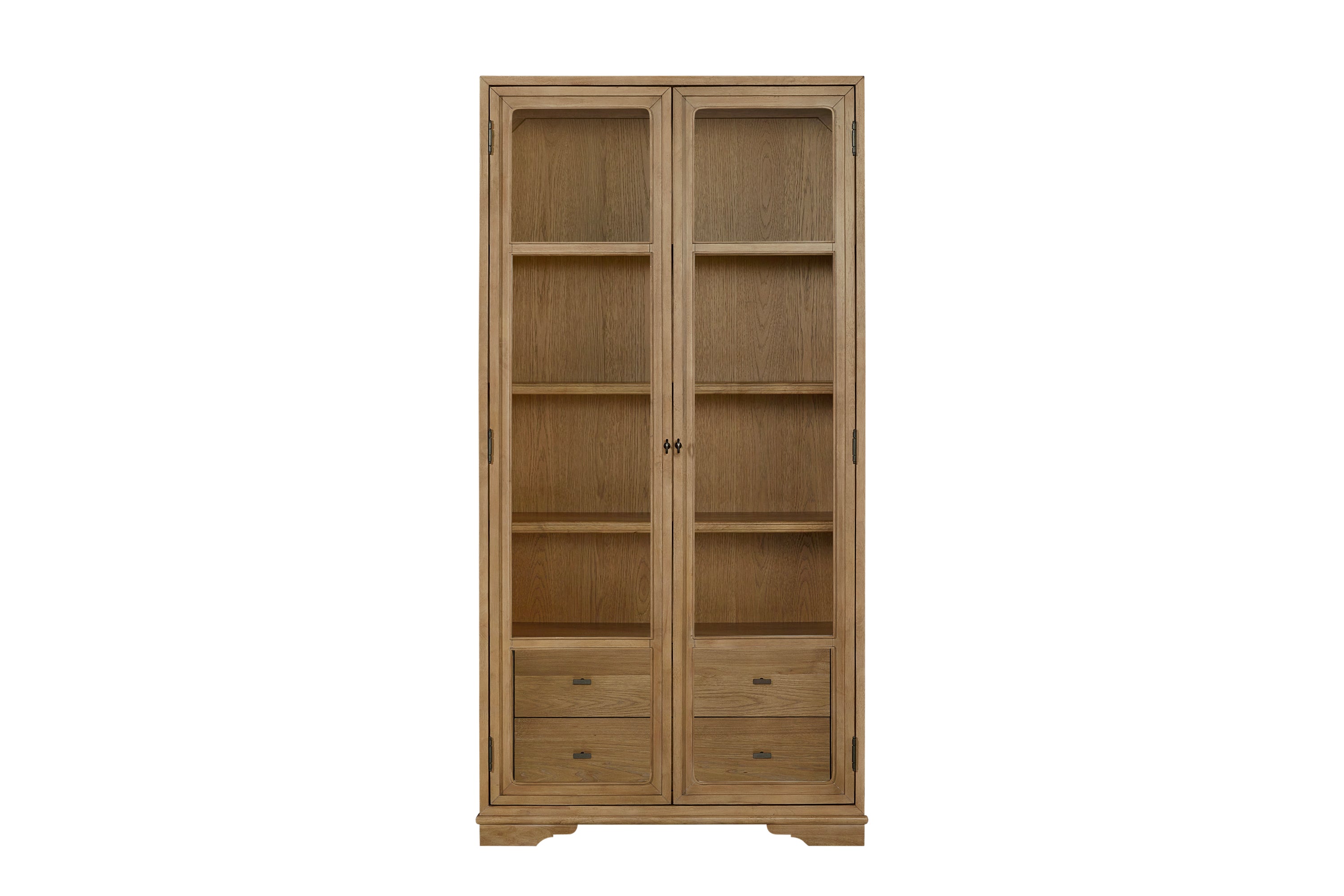 Tall Display Cabinet - Cashew Bookshelf